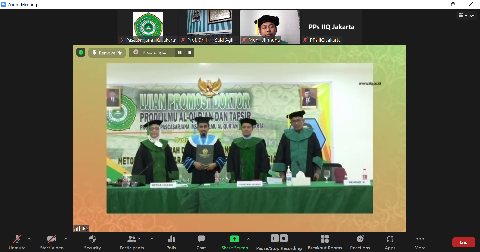 Ujian Promosi Doktor Ke-6 IIQ Jakarta; Dari Masa Ke Masa: Metode Pembelajaran Al-Quran di Indonesia