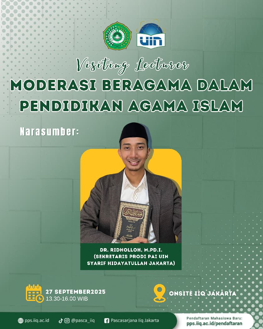 Visiting Lecturer; Moderasi Beragama Dalam Pendidikan Islam