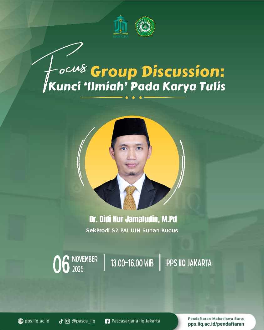 Focus Group Discussion (FGD) Penelitian Program Studi S2 PAI Pascasarjana IIQ Jakarta