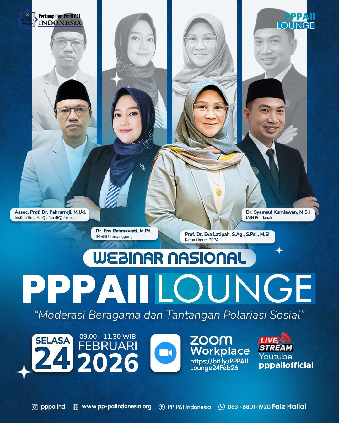 DOSEN PAI PASCASARJANA IIQ JAKARTA MENJADI NARASUMBER WEBINAR NASIONAL PPPAII LOUNGE
